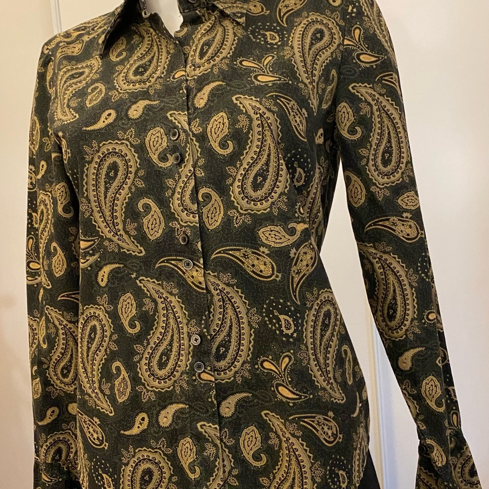 Tommy Hilfiger Medium Paisley Blouse W/ Bell Sleeves